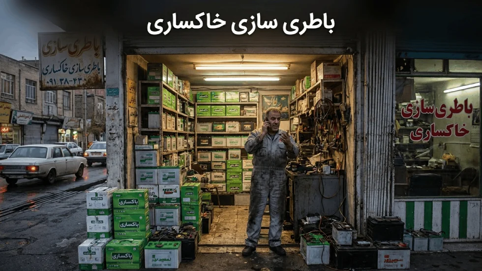 مغازه باطری سازی شرق تهران: خاکساری